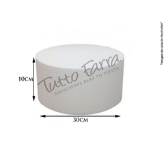 Falsa Torta Telgopor Redonda 30 Cm Altura 10 Cm