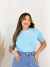 T-SHIRT BÁSICA - LISA - KEY BLUE na internet