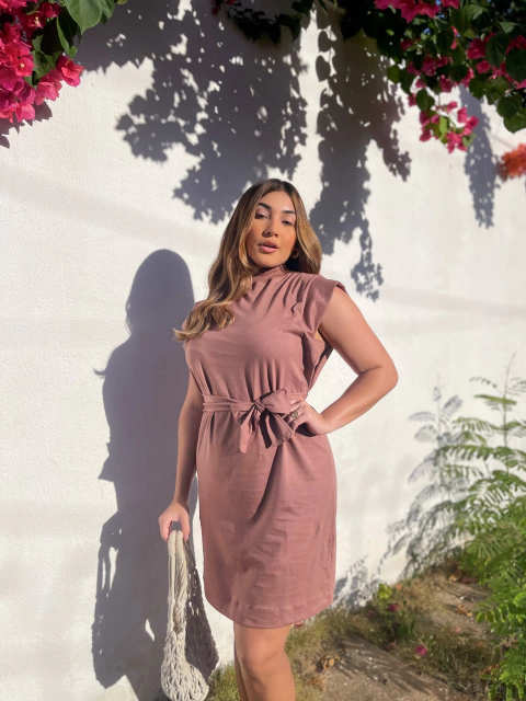 VESTIDO MUSCLE - "MARROM JHON NOZ"