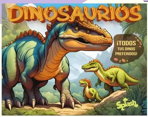 Libro para colorear block dinosaurios