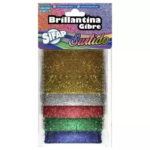 Brillantina gibre Sifap surtido x 5 sob