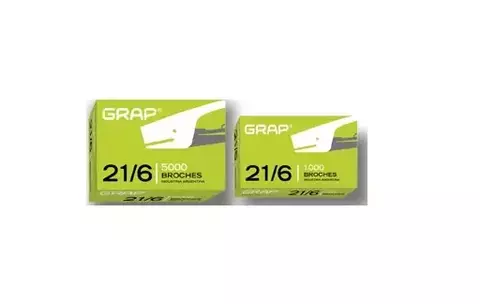 Broches Grap 21/6 x 1000 unidades
