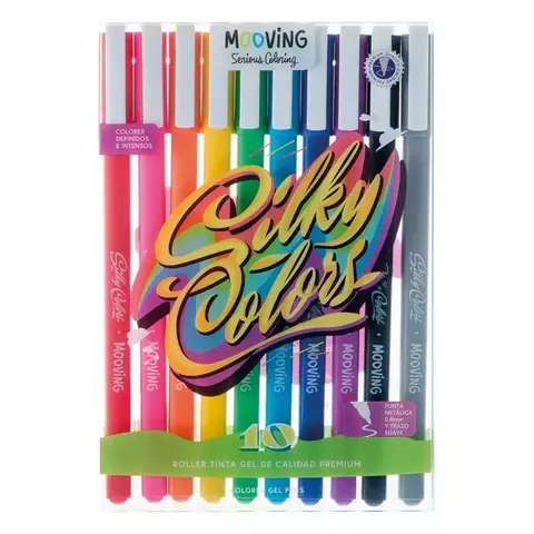 Lapicera Roller Ball Mooving Tinta Gel surtido x 10 Boligrafo - comprar online