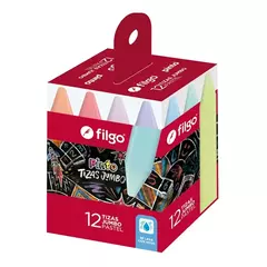 Tizas x 12 Jumbo Pastel de colores Filgo