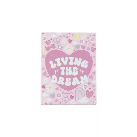 Cuaderno 16 x 21 Mooving tapa dura 48 hojas rayado Quitapesares con glitter