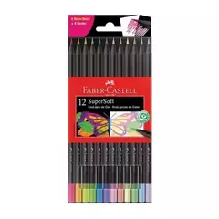 Lapices De Colores Faber Castell Super Soft x 12 (6 Neon + 6 Pastel)