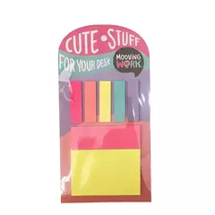 Set notas + banderitas adhesivas Mooving Fluo