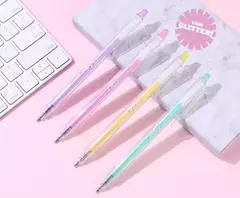 Lapicera tinta de color con glitter Roller borrable Wero just start