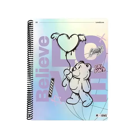 Cuaderno A4 29,7 Mooving tapa semirígida 80 hojas rayado grl pwr - comprar online