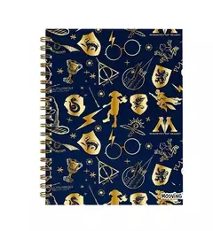 Cuaderno 16 x 21 Mooving tapa dura 80 hs espiral rayado Harry potter