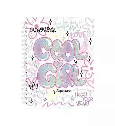 Cuaderno 16 x 21 Mooving tapa dura 80 hojas rayado espiral Quitapesares