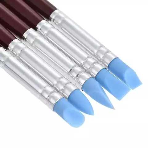 Pinceles modeladores de goma / silicona x5 - estipular porcelana - abs - comprar online