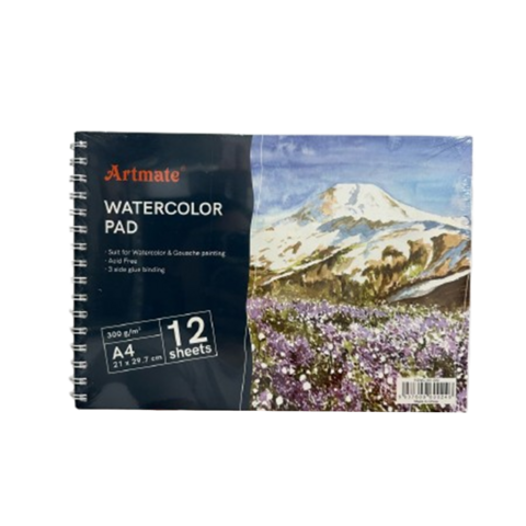 Artmate block A4 espiralado 300 gr x 12 hojas
