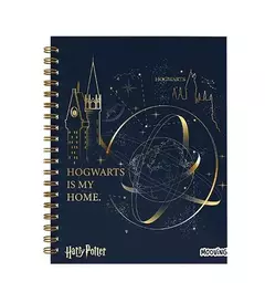 Cuaderno 16 x 21 Mooving tapa dura 80 hs espiral rayado Harry potter - comprar online