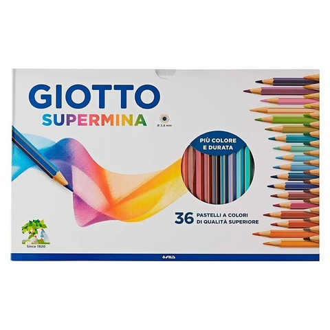 Lapices de colores Giotto supermina 3,8 mm x 36 largos