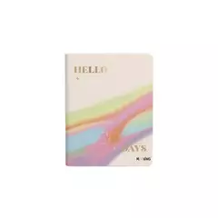 Cuaderno 16 x 21 Mooving tapa flexible cosido al hilo 48 hojas rayado Pastel