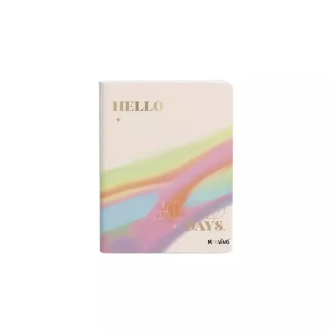 Cuaderno 16 x 21 Mooving tapa flexible cosido al hilo 48 hojas rayado Pastel