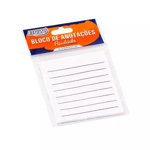Block de Notas Adhesivas 7,6 x 7,6 cm Rayado - BRW