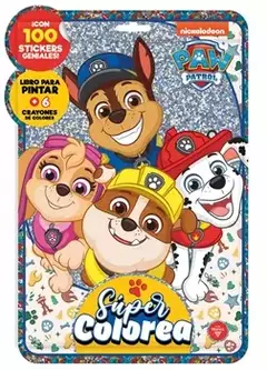 Set super colorea con stickers paw patrol