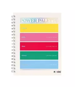 Cuaderno 16 x 21 Mooving tapa dura 80 hojas rayado espiral rainbow