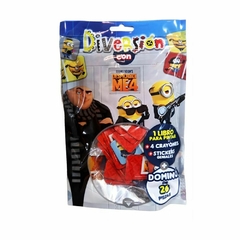 Set Diversion ( 1 libro para pintar + crayones + stickers + domino ) Minions