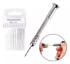 Mini torno Manual Para Resina Joyería Con 10 Mechas
