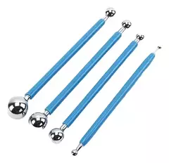 Bolillo de Acero Inoxidable para porcelana ideal Flores x 4 Doble punta