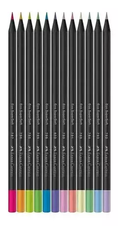Lapices De Colores Faber Castell Super Soft x 12 (6 Neon + 6 Pastel) - comprar online