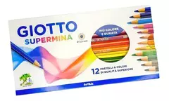 Lapices de colores Giotto supermina 3,8 mm x12 largos