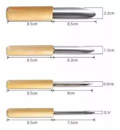 Set Kit 4 Ahuecador Sacabocado Semicircular Ceramica Arcilla - Gubias x 4 en internet