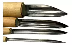 Set Kit 4 Ahuecador Sacabocado Semicircular Ceramica Arcilla - Gubias x 4