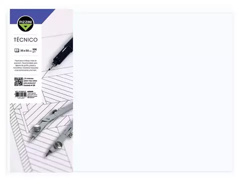 Papel Pizzini dibujo 106 gramos 35 x 50 paq x10 hs