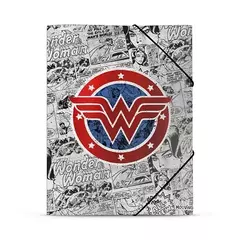 Carpeta 3 solapas con elastico Mooving Wonder Woman Mujer Maravilla (N° 5)