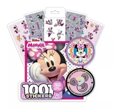 Set Minnie Mouse libro para colorear + 1001 sticker + sorpresa (Vertice)