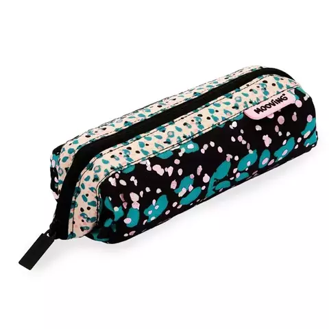 Cartuchera Mooving Dots Negro open - comprar online