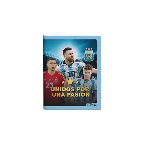 Cuaderno 16 x 21 Mooving tapa flexible 48 hojas rayado Seleccion Argentina Unidos
