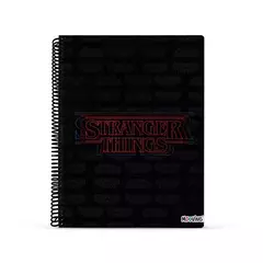 Cuaderno 29,7 Mooving tapa semirígida 80 hojas cuadriculado strangers things