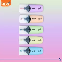 Imagen de Mini Resaltadores Fluo Punta con Lupa Transparente - BRW