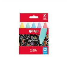 Tizas x 5 Jumbo Pastel de colores Filgo