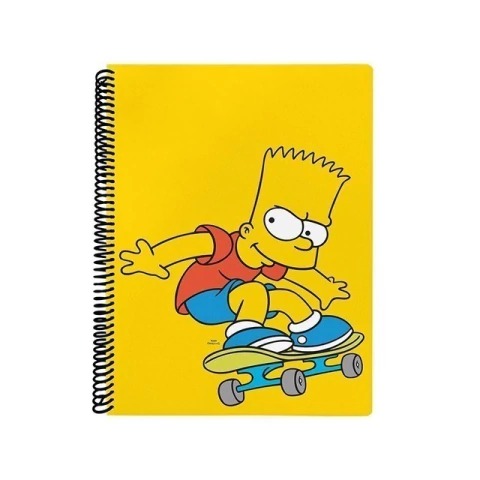 Cuaderno A4 29,7 Mooving tapa semirígida 80 hojas rayado bart simpson - comprar online