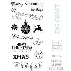Sello siliconado cristal 10x20 cm Navidad - Ibi Craft - comprar online