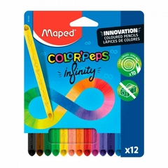 Lapices de colores maped infinity x 12 largos color peps