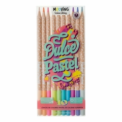 Lapices de Colores Pastel Mooving x 10 Largos