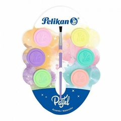Acuarela Pelikan Pastilla pastel x 6 + pincel
