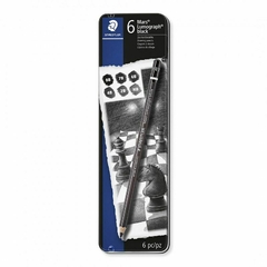 Lapiz Grafito Staedtler Lumograph Black Lata X 6 Unidades - comprar online