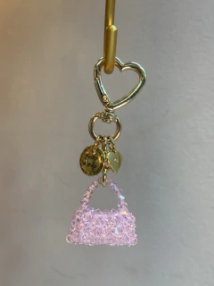 Chaveiro de bolsinha em cristal