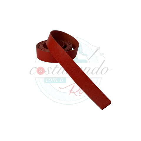 Tira de couro 2cm - VERMELHA