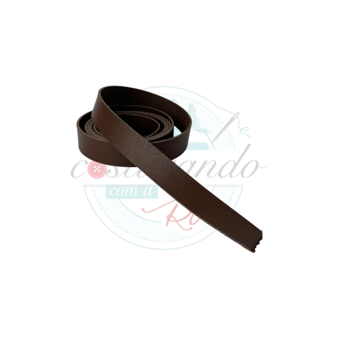 Tira de couro 2cm - MARROM ESCURO