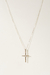 COLLAR PLATA VINTAGE STONE CROSS en internet