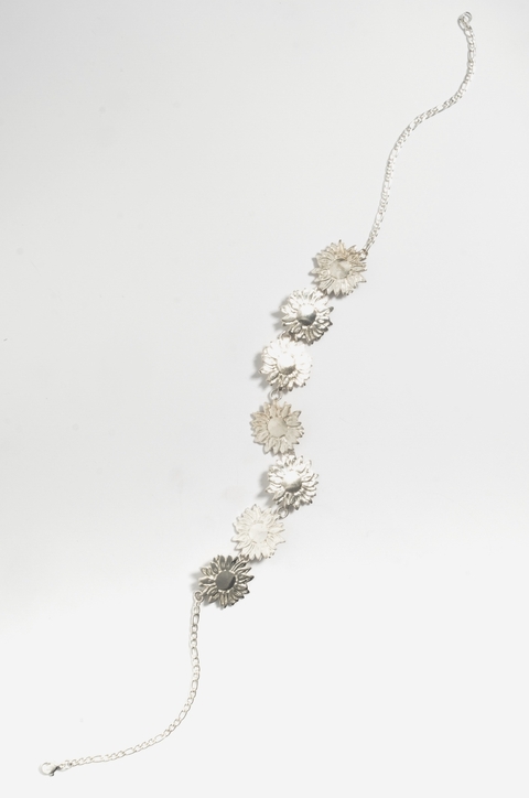 o SUNFLOWERS CHOKER PLATA